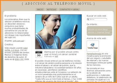 Adiccion-Moviles.net - Adiccin al telfono mvil o celular: informacin y ltimas noticias