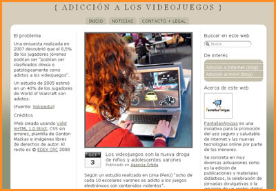 Captura de Adiccion-Videojuegos.net