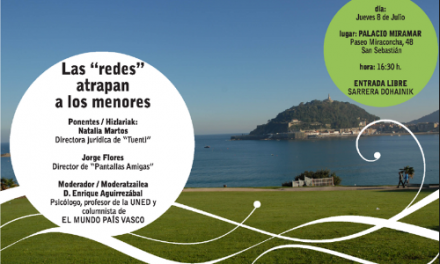 ‘Las redes atrapan a los menores’: debate este jueves en San Sebastián