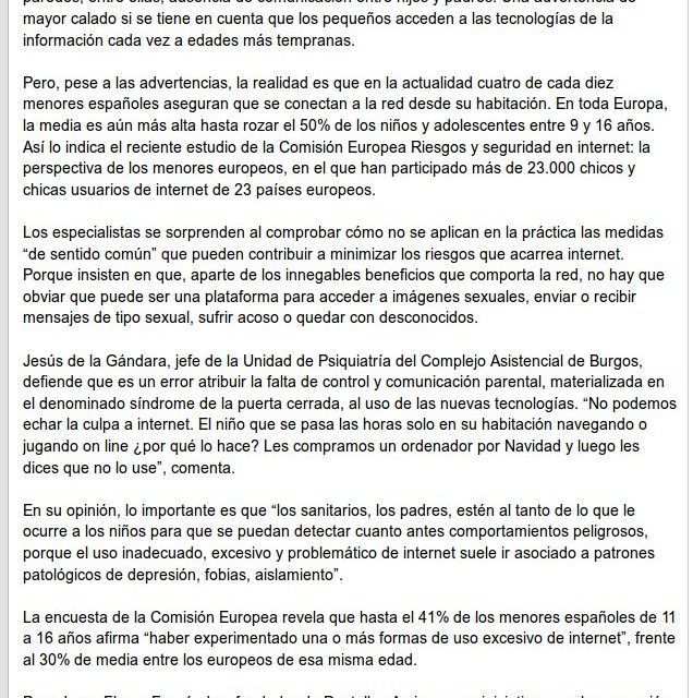 Aumentan los menores que se conectan a internet en su habitación [La Vanguardia]