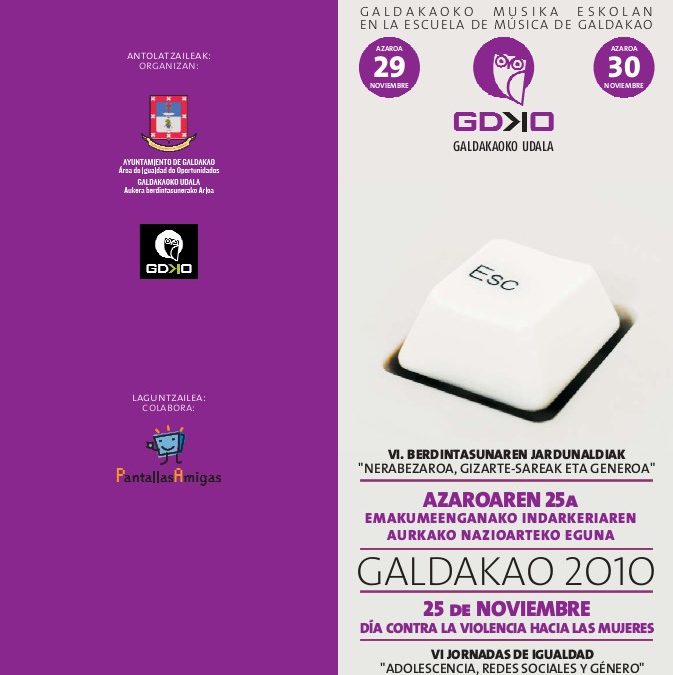 Jornadas sobre «Adolescencia, Redes Sociales y Género» en Galdakao (Vizcaya)