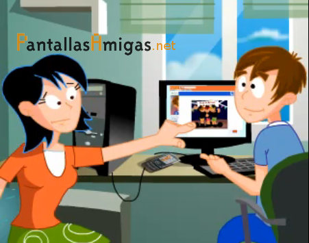 ilustración de la animación de Pantallasamigas sobre redes sociales en Internet