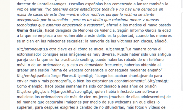 Aumento de los casos de “sextorsión” en España e Iberoamérica [TICPYMES.es]