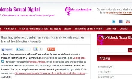 PantallasAmigas conmemora el 25 de noviembre con un web sobre la violencia online contra las mujeres