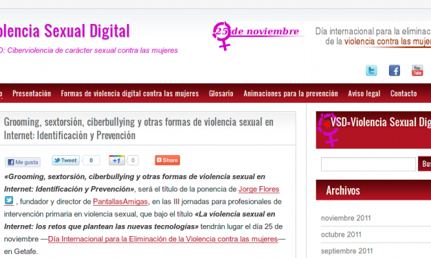 PantallasAmigas conmemora el 25 de noviembre con un web sobre la violencia online contra las mujeres