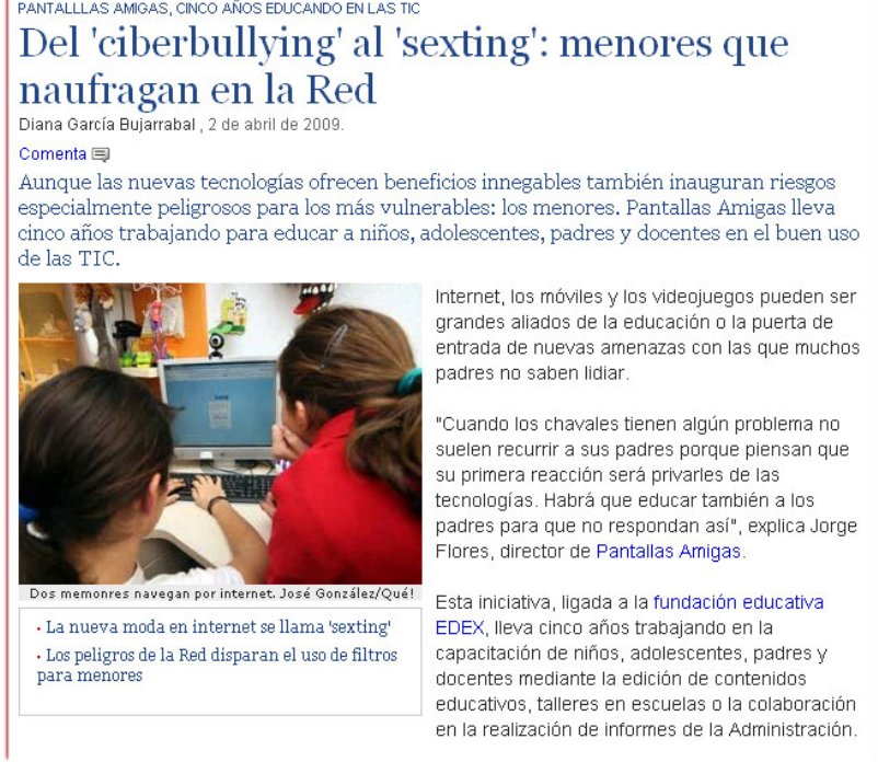 Del 'ciberbullying' al 'sexting': menores que naufragan en la Red