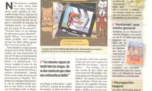 Padres e hijos concienciad@s ante los riesgos de Internet [La Gaceta de los Negocios]