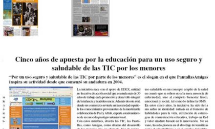 Cinco años de apuesta por la educación para un uso seguro y saludable de las TIC por los menores [Aula Y +]