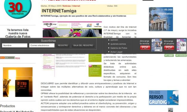 INTERNETamiga, ejemplo de uso positivo de una Red colaborativa y sin fronteras [Electro-imagen.com]