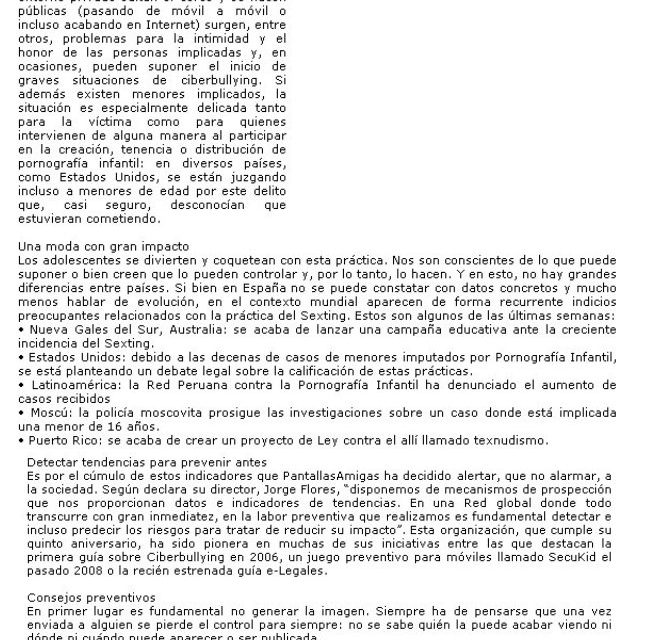 Alerta ante el aumento de casos de sexting entre adolescentes [Andalucia24horas.com]