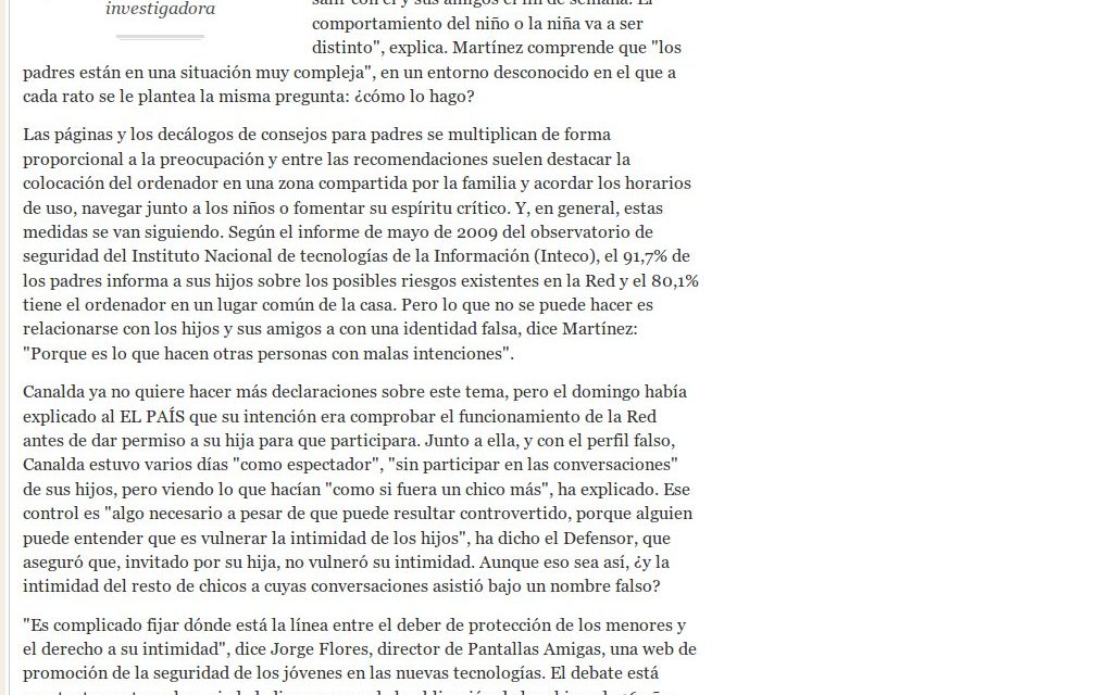 Cuando el niño sabe más que yo [El País]