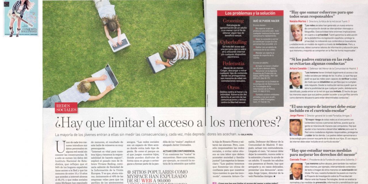 Redes sociales: ¿hay que limitar el acceso a los menores? [Mujer Hoy]