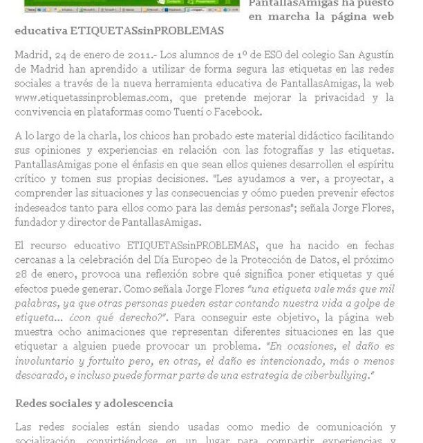 PantallasAmigas presenta EtiquetasSinProblemas [eGlobalPress.net]