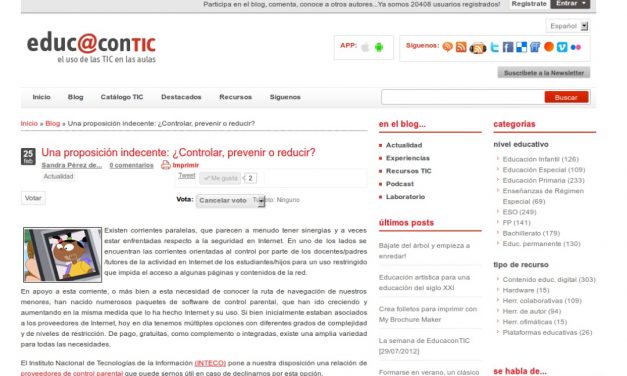 Una proposición indecente: ¿Controlar, prevenir o reducir? [EducaConTIC.es]