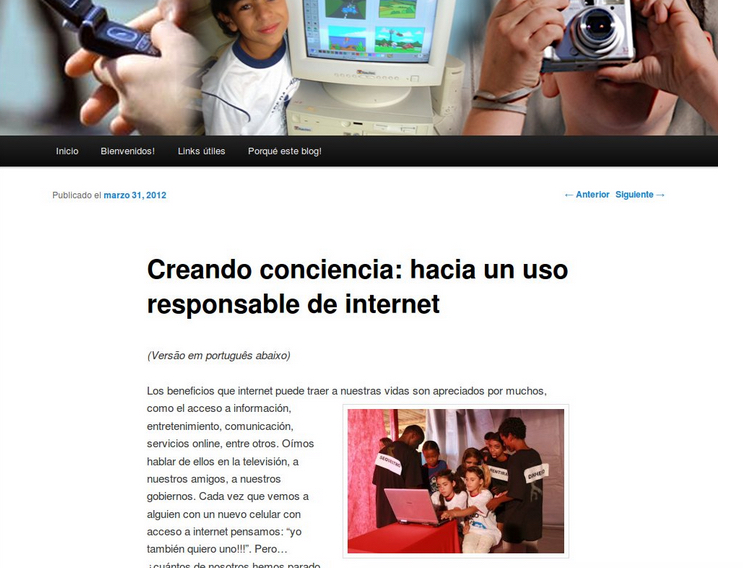 Creando conciencia: hacia un uso responsable de internet [TICs para desarrollo en Latino América]