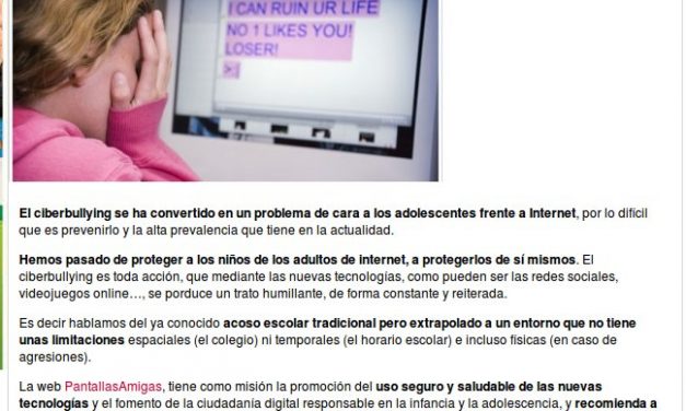 El ciberbullying, ¿cómo prevenirlo? [SaposYPrincesas.com]