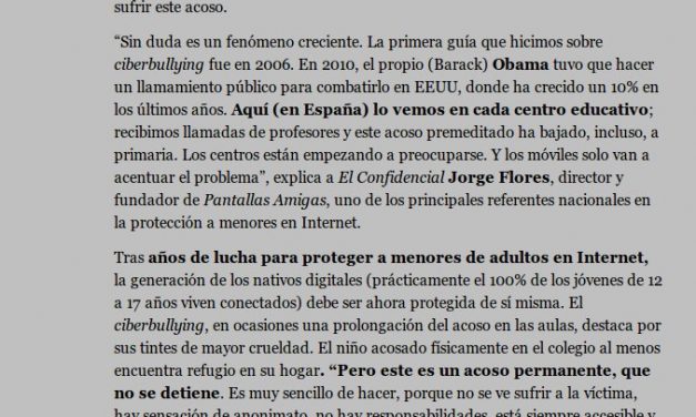 Claves para defender a tus hijos del acoso en la Red [El Confidencial]