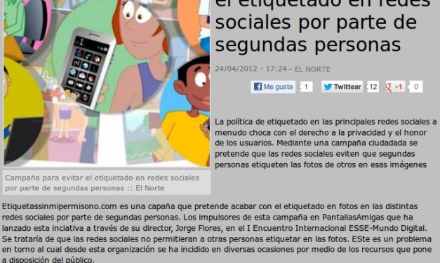 Campaña para evitar el etiquetado en redes sociales por parte de segundas personas [e-Volución]