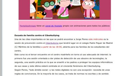 PantallasAmigas incide en la importancia de que padres e hijos compartan espacios y aprendizaje en el contexto digital [Cyberpadres.com]