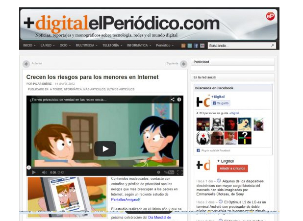 Crecen los riesgos para los menores en Internet [Elperiodico.com]