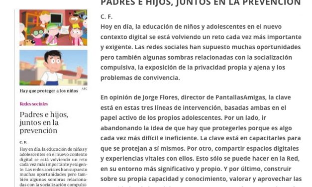 Padres e hijos, juntos en la prevención [ABC]