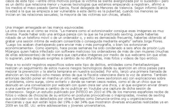 Aumento de los casos de «sextorsión» en España e Iberoamérica [RevCyL.com]