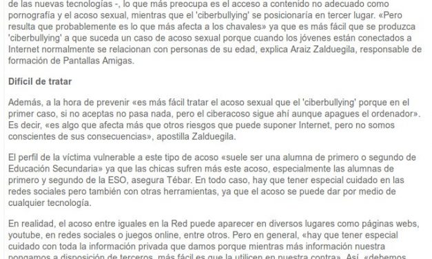 Cuando el ‘bullying’ llega a la Red [LaVerdad.es]