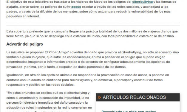Campaña para alertar a los jóvenes del acoso a través de Internet [Suite101.net]
