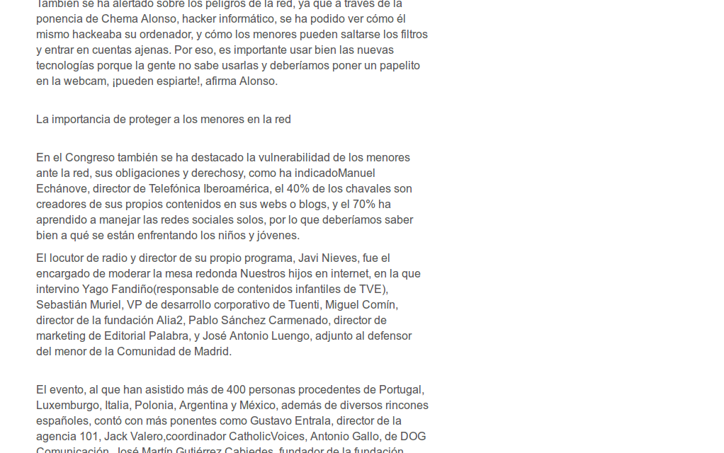 I Edición del Congreso Creo en Internet: Manejas Internet pero, ¿sabes usarlo? [Intereconomia.com]