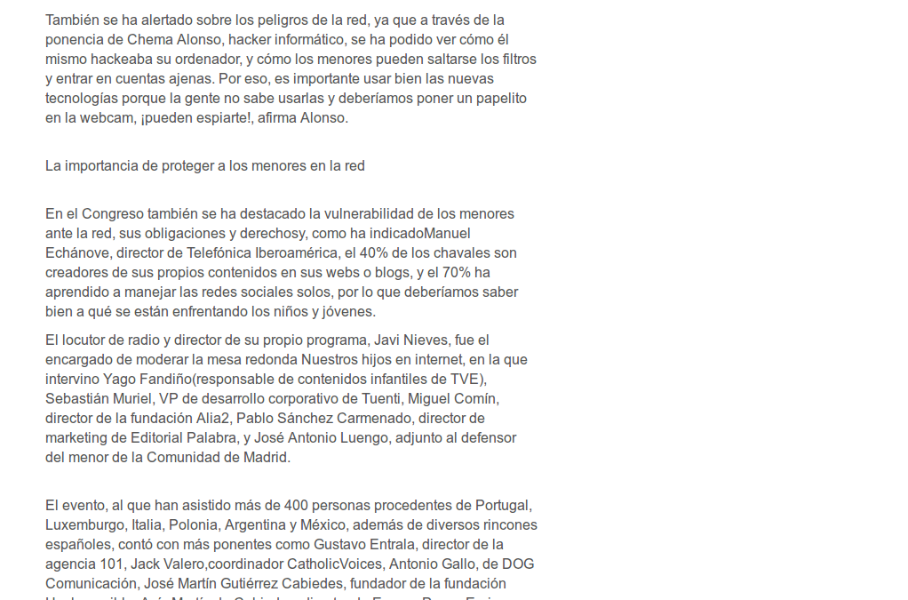 I Edición del Congreso Creo en Internet: Manejas Internet pero, ¿sabes usarlo? [Intereconomia.com]