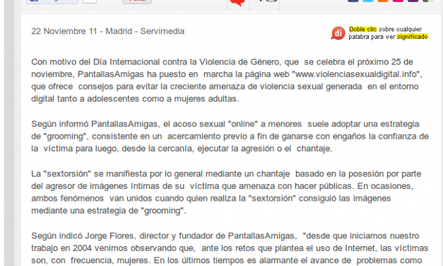 Crean una web para prevenir la violencia sexual contra mujeres y adolescentes [LaRazon.es]