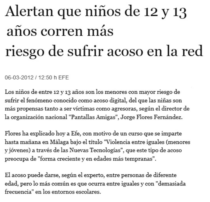 Alertan de que niños de 12 y 13 años corren más riesgo de sufrir acoso en la Red