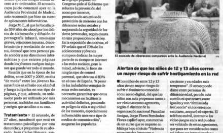 Alertan de que los niños de 12 y 13 años corren un mayor riesgo de sufrir hostigamiento en la red [El Ideal Gallego]