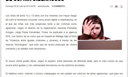 Niñas de 12 y 13 años corren más riesgo de sufrir ciberacoso [ForumVida.org]