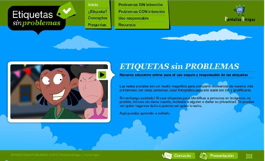 Recurso educativo online para el uso seguro y responsable de las etiquetas