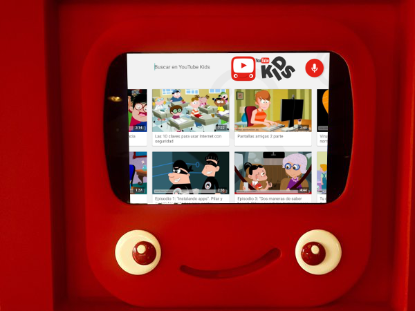 Contenido educativo de PantallasAmigas en la app YouTube Kids