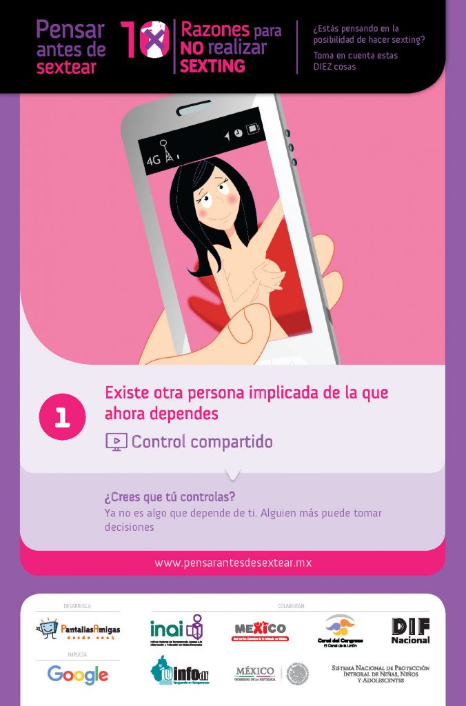 Póster-Pensar_antes_de_Sextear-10-Razones-No-Sexting-Razon-1-PantallasAmigas