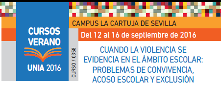 Cartel-CursoVerano-UNIA-Sevilla-Violencia-ambito-escolar-2016-ciberacoso.