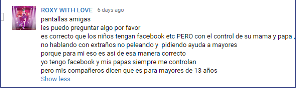 El canal también facilita que niños y niñas compartan sus dudas o soliciten ayuda