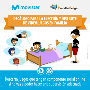 Decálogo para la elección y disfrute de videojuegos en familia - PantallasAmigas - Movistar -06