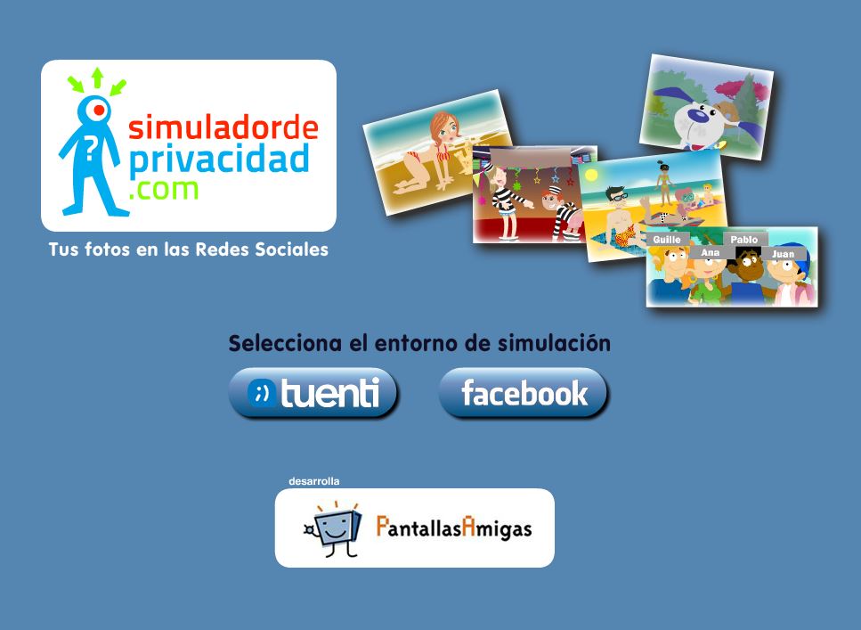 simulador de redes sociales privacidad