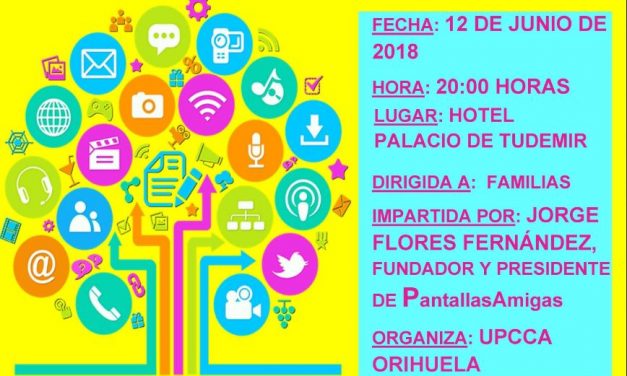 Servicio de prevención de conductas adictivas organiza charla sobre sin abuso de internet, videojuegos y móviles. Orihuela.