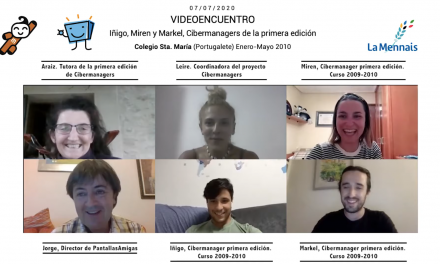 Los Cibermanagers Iñigo, Miren y Markel, se reencuentran 10 años después de su experiencia