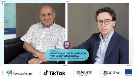 Reflexiones de Carles López y Andoni Eguíluz en la jornada “Mediación y control parental para el bienestar digital: una responsabilidad compartida”