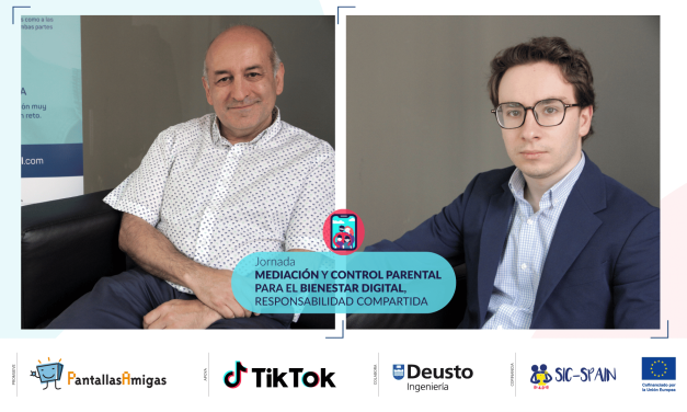 Reflexiones de Carles López y Andoni Eguíluz en la jornada “Mediación y control parental para el bienestar digital: una responsabilidad compartida”