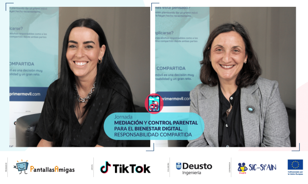 Reflexiones de María Zabala y Laura Cuesta en la jornada “Mediación y control parental para el bienestar digital: una responsabilidad compartida”