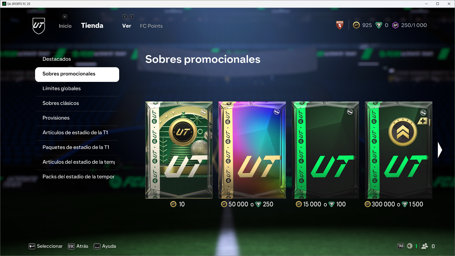 Ejemplo de “Sobres Promocionales” de gran valor y su presencia depende de promociones del juego  Ejemplo de “Sobres Promocionales” de gran valor y su presencia depende de promociones del juego