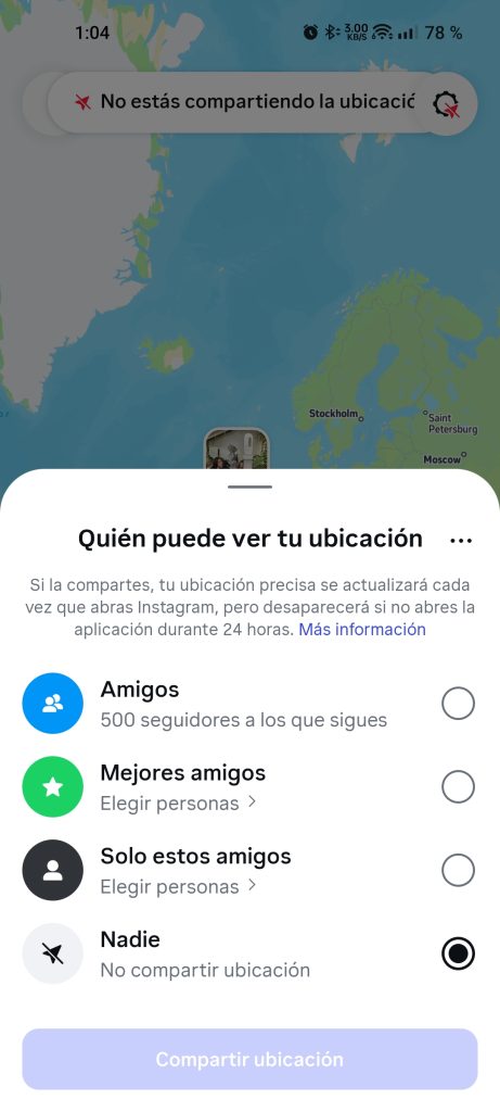 Mapa de Instagram, quién puede ver tu ubicación 
