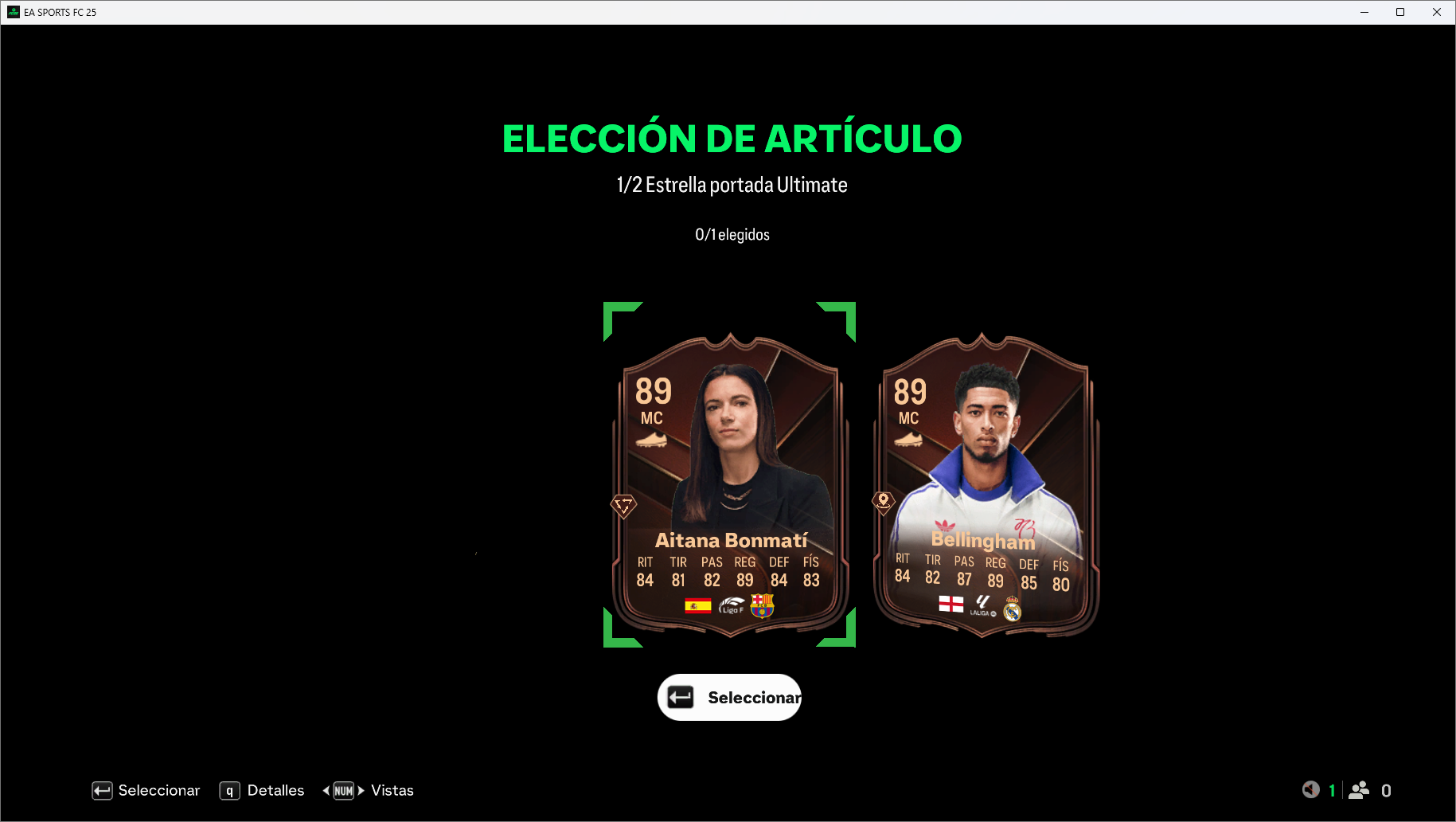 Momento de selección de jugador de gran valor Momento de selección de jugador de gran valor