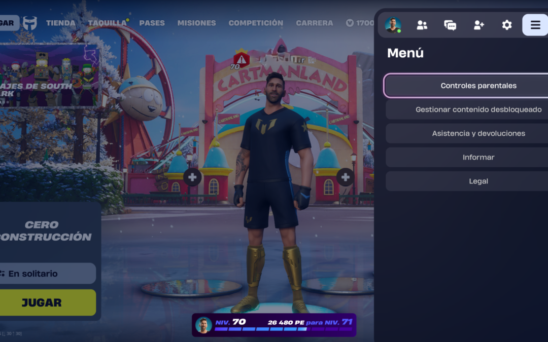 Nuevos Controles Parentales en Fortnite: seguridad, limitar compras y chat de texto y voz bajo control